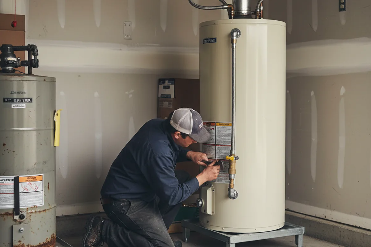 Water heater and shutoff valve replacement in Bay City